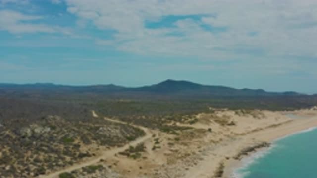 LAGUNA BEACH BCS MEXICO-2020: Sea Water With Mild Waves Coming With White