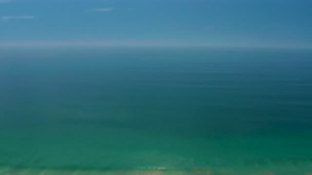 PALMILLA BEACH BCS MEXICO-2020: Panning Shot Of The Sky Meeting The Calm Open