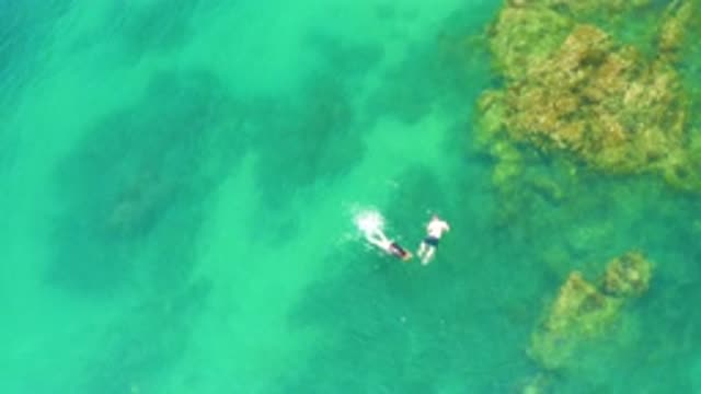 PALMILLA BEACH BCS MEXICO-2020: Couple Having Fun While Swimming In The Clear