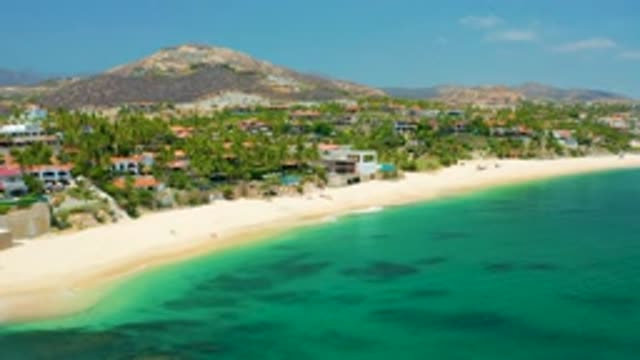 PALMILLA BEACH BCS MEXICO-2020: A Nice Drone Footage of An Ocean Tide Near The