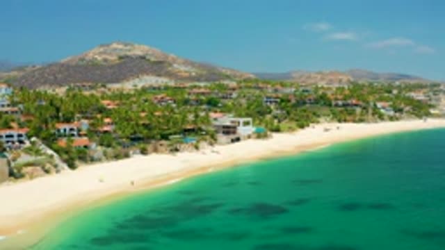 PALMILLA BEACH BCS MEXICO-2020: An Overhead View Of A Beach With A Mountain In The Distance