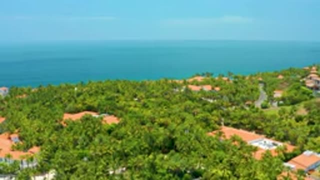 PALMILLA BEACH BCS MEXICO-2020: Aerial View Of Ocean Trees And Skyline