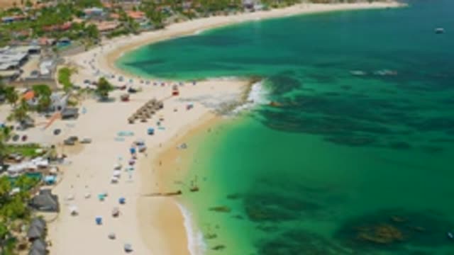 PALMILLA BEACH BCS MEXICO-2020: People Gathered On A Beautiful Beach With Calm