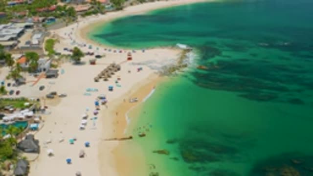 PALMILLA BEACH BCS MEXICO-2020: Aerial Panoramic Of Sea Touristic Area
