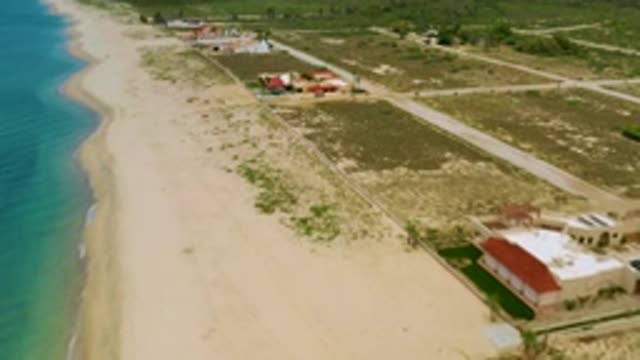 LA RIBERA BCS MEXICO-2020: Aerial View Of Beach Skyline With Houses