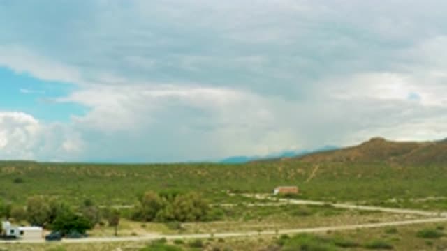 LA RIBERA BCS MEXICO-2020: Clear Blue Sky With Minimum Clouds And A Green Landscape