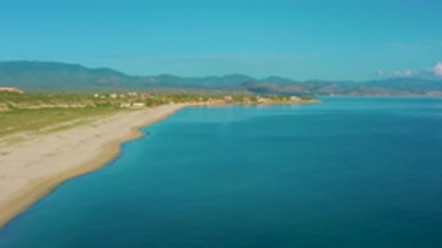 LA RIBERA BCS MEXICO-2020: Calm Blue Sea Meets Sandy Shore Fading Into Green