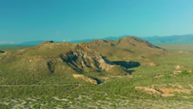 LA RIBERA BCS MEXICO-2020: Top View Of Drone Capturing Forest Mountains On The