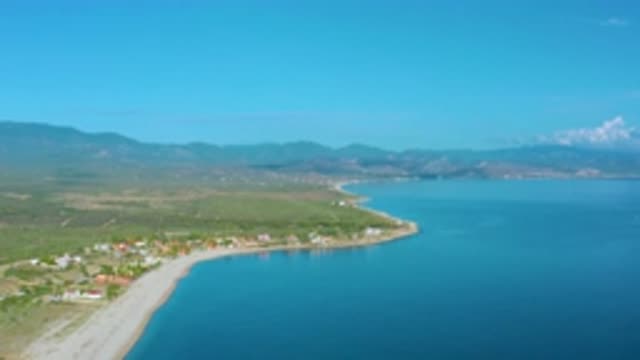 LA RIBERA BCS MEXICO-2020: Seashore Green Lands And Fields With Mountains On The Horizon