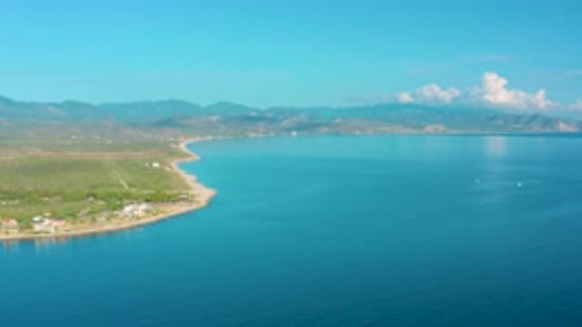 LA RIBERA BCS MEXICO-2020: Drone Footage Of Picturesque Bright Blue Ocean With