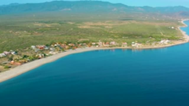 LA RIBERA BCS MEXICO-2020: View From Above Of Beautiful Shore With Buildings And Mountains