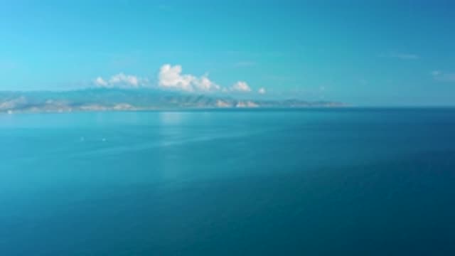 LA RIBERA BCS MEXICO-2020: Blue Sea With Bird's Eye View of Mountains Standing at Horizon
