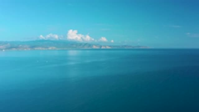 LA RIBERA BCS MEXICO-2020: Aerial View Of The Beautiful Teal Blue Ocean With