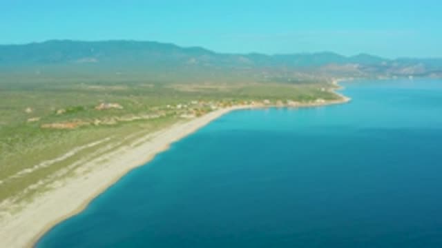 LA RIBERA BCS MEXICO-2020: Aerial Video Of Beautiful Coastline Calm Blue Ocean