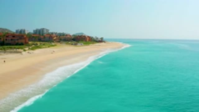 DREAMS BEACH BCS MEXICO-2020: Sea That Bathes The Coast Flanked By A Town On A