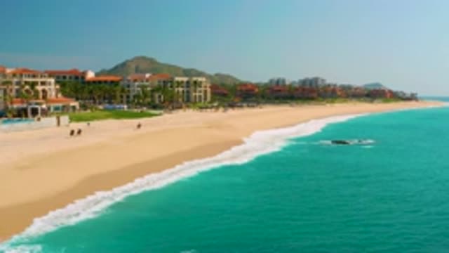 DREAMS BEACH BCS MEXICO-2020: Panoramic View From The Top Of A Sandy Beach And