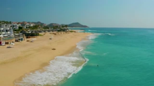 DREAMS BEACH BCS MEXICO-2020: Overview Of An Empty Beach With Clear Water And Open Skies