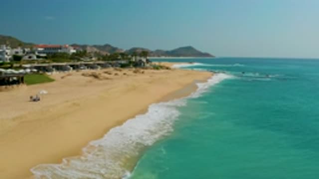 DREAMS BEACH BCS MEXICO-2020: Helicopter Approaches Waves Hitting On Coastal