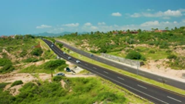 DREAMS BEACH BCS MEXICO-2020: Aerial View Of Cars Driving Along A Road On A