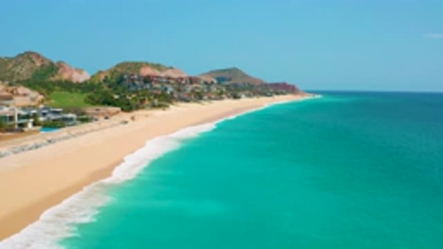 DREAMS BEACH BCS MEXICO-2020: Top View Or Drone View Of Beautiful Beach With