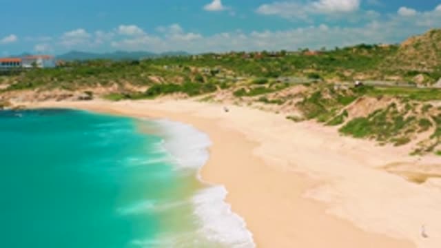 DREAMS BEACH BCS MEXICO-2020: Top View Of Beach Shore Covering Transparent Water