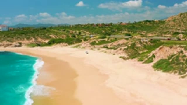 DREAMS BEACH BCS MEXICO-2020: Long Beach With Mild White Waves Hitting The Soft Sand