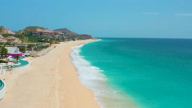 DREAMS BEACH BCS MEXICO-2020: Aerial Footage Of A Beautiful Coast Line While