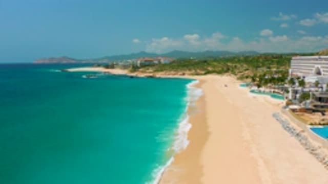 DREAMS BEACH BCS MEXICO-2020: Beautiful Blue Sea With Waves Breaking On Clean
