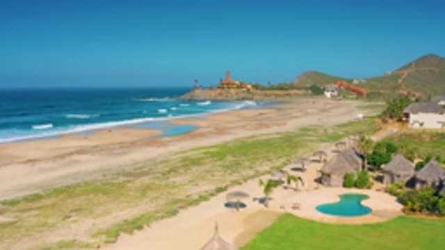 CERRITOS BCS MEXICO-2020: Blue Water Beach With Little Waves Small Pool Near