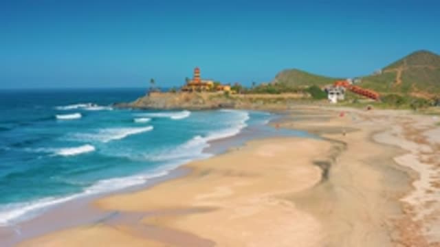 CERRITOS BCS MEXICO-2020: Soft Sand Long Beach With Crystal Clear Blue Water
