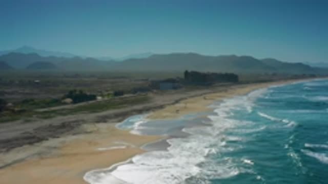 CERRITOS BCS MEXICO-2020: Aerial Film On A Coast Line With Rocky Terrain On The