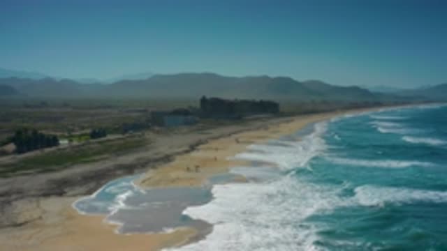 CERRITOS BCS MEXICO-2020: Top View Of Waves From Beach Water
