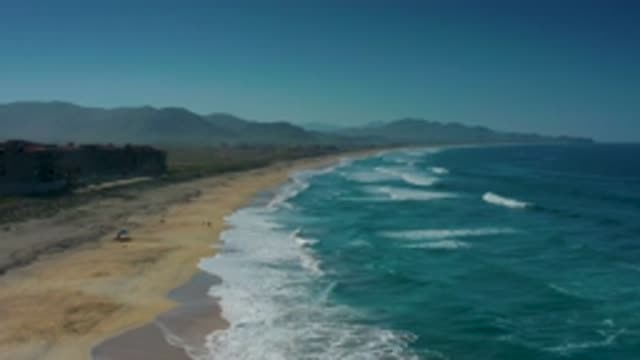 CERRITOS BCS MEXICO-2020: Seaside Earthly View With Water Bushes And Sky Above