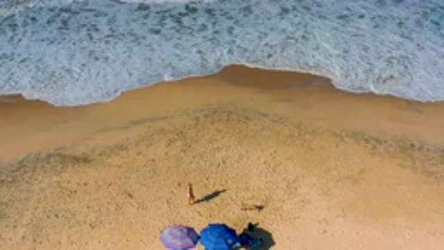 CERRITOS BCS MEXICO-2020: Overhead View of Frisbee on the Beach