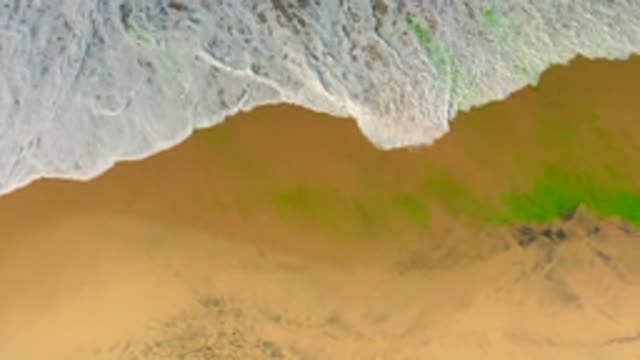 CERRITOS BCS MEXICO-2020: Waves Crashing Into Sandy Beach With Green Flashes On
