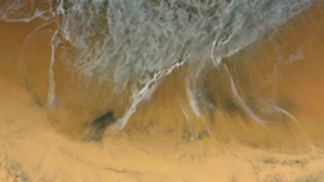 CERRITOS BCS MEXICO-2020: White Mild Waves Hitting The Soft Sand Beach