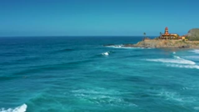 CERRITOS BCS MEXICO-2020: A Unique Outcropping Of Rock Into The Ocean Showing A