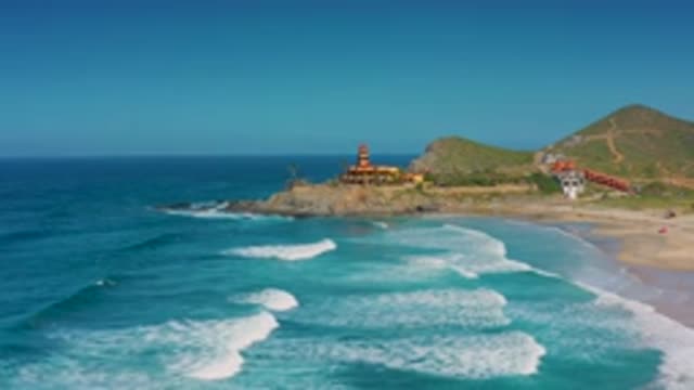 CERRITOS BCS MEXICO-2020: The Water Movement Of A Sea Near Monument Area
