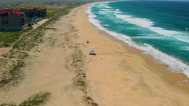 CERRITOS BCS MEXICO-2020: Top View Of A Person Walking On Beach