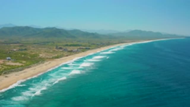 CERRITOS BCS MEXICO-2020: Waves Gently Lashing The Sandy Shore