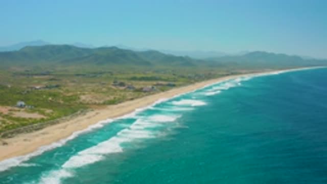 CERRITOS BCS MEXICO-2020: The Waves Wash a Vast Strip of Coast