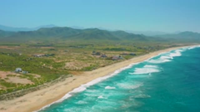 CERRITOS BCS MEXICO-2020: Beach With Sun Light Focused From Top