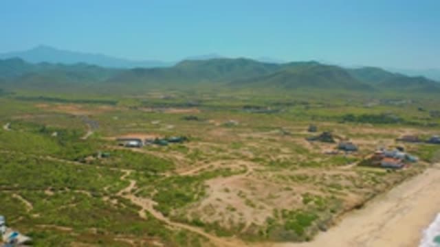 CERRITOS BCS MEXICO-2020: Overland View of Mountains and Seashore with Few People