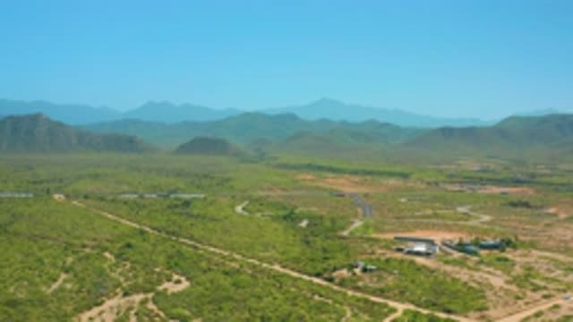 CERRITOS BCS MEXICO-2020: Mountains Off In The Distance Surrounding A Well