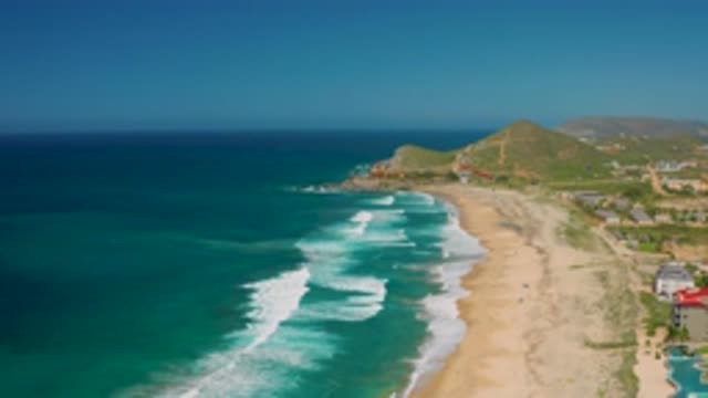 CERRITOS BCS MEXICO-2020: Glimpse Of A Strip Of Coast Washed By The Waves And