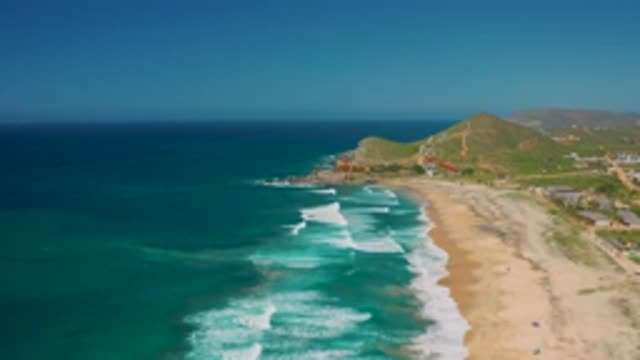CERRITOS BCS MEXICO-2020: Blue Ocean Waves And A Beach