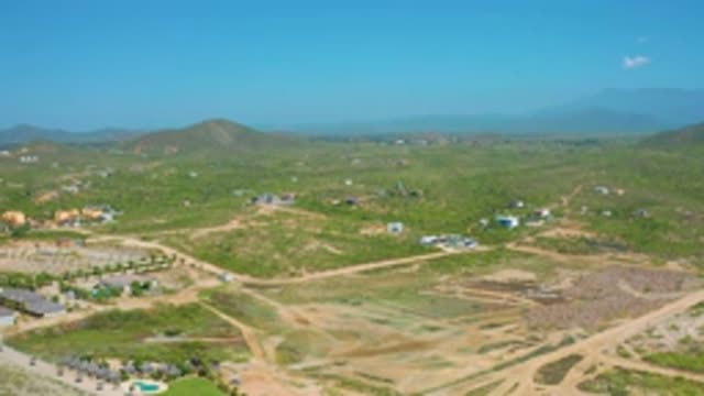 CERRITOS BCS MEXICO-2020: Vast Blue Sky With White Clouds Green Tall And Short Trees