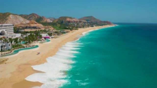 SECRETS MARQUIS LOS CABOS MEXICO-2020: Blue Sea Water White Waves Long Soft Sand