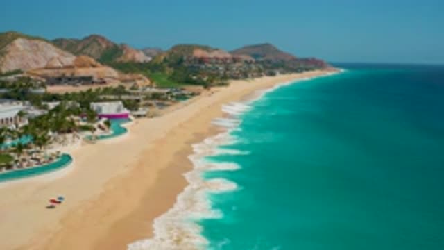SECRETS MARQUIS LOS CABOS MEXICO-2020: Vibrant Waves Lapping Sandy Beach With Mountains