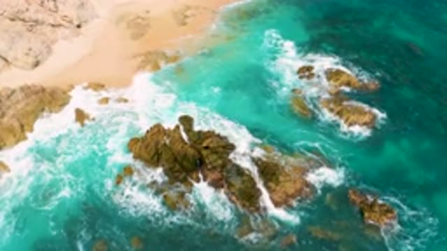 SECRETS MARQUIS LOS CABOS MEXICO-2020: Big Solid Rocks On The Blue Sea Water